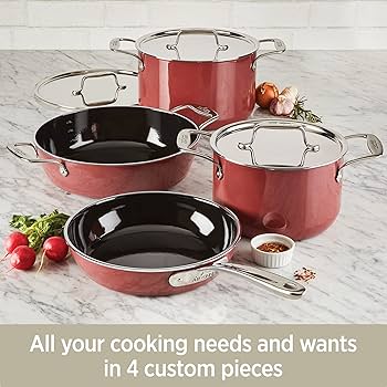 オールクラッド/All Clad　FUSIONTEC　スープポット４QT Amazon.com: All-Clad FUSIONTEC Natural Ceramic with Steel